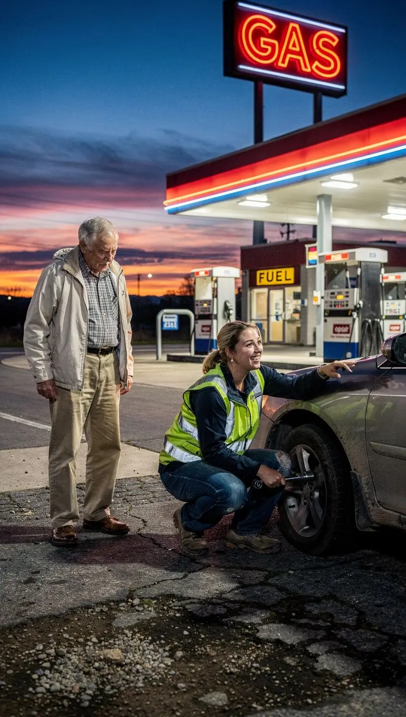 Служба экстренной помощи на дороге с автомобилем в ожидании.
