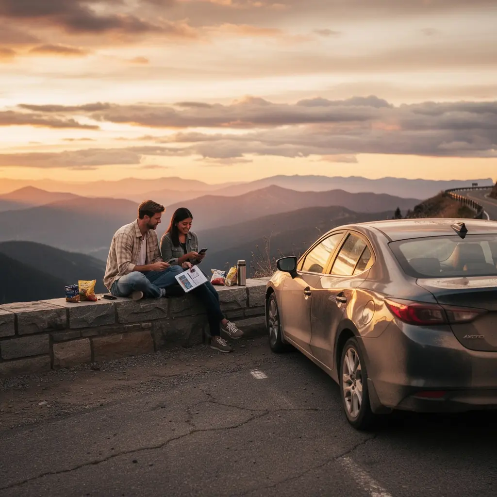 Сцена аварии с участием двух автомобилей и дорожной службой.